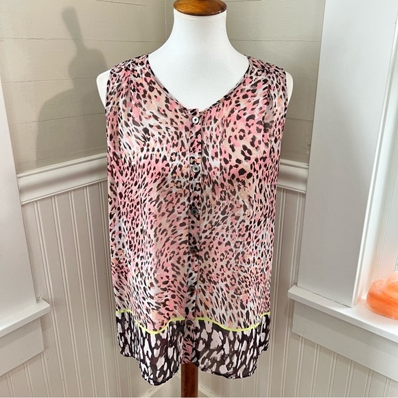 Cabi Blouse Beguile Style #108 Sleeveless Sheer Size Small - Picture 3 of 9